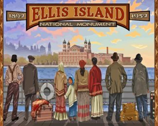 Ellis Island Poster 5D Diamond Painting