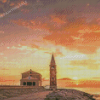 Caorle Seaside At Sunset Diamond Painting