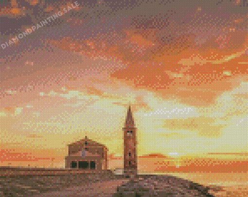 Caorle Seaside At Sunset Diamond Painting