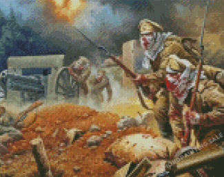 World War II Battle Scene 5D Diamond Painting