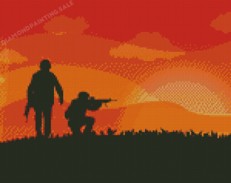 Soldiers Silhouette 5D Diamond Painting