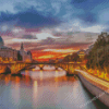 the seine River in Paris diamond painting