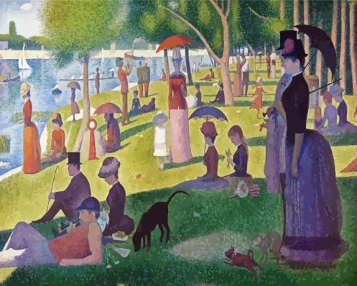 A Sunday Afternoon by Georges Seurat 5D Diamond Painting