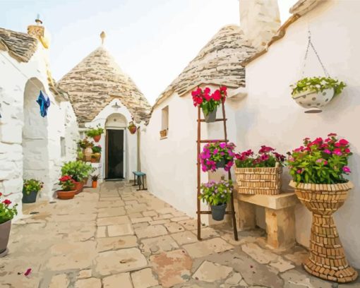 Alberobello Town in Italy 5D Diamond Painting