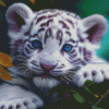 Baby Tigers With Blue Eyes 5D Diamond Painting