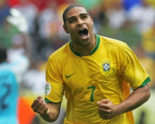 Brazilian Footballer Adriano 5D Diamond Painting