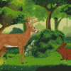 Bunny And Deer 5D Diamond Painting