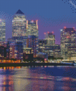 Canary Wharf From Limehouse London 5D Diamond Painting