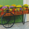 Cart With Colorful Flowers 5D Diamond Painting