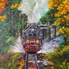 Classic Train Fall Art 5D Diamond Painting