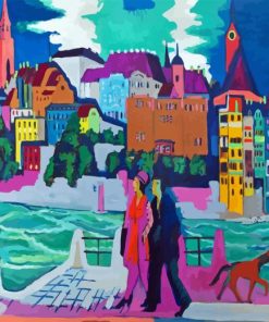 View of Basel and the Rhine 5D Diamond Painting