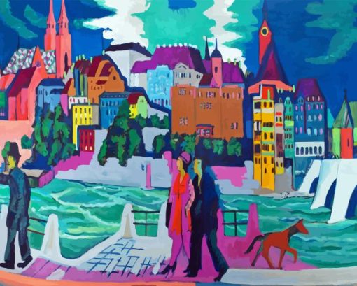 View of Basel and the Rhine 5D Diamond Painting