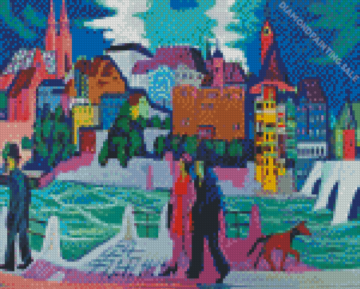 View of Basel and the Rhine 5D Diamond Painting