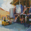 Forklift in Manufactory 5D Diamond Painting