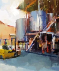 Forklift in Manufactory 5D Diamond Painting