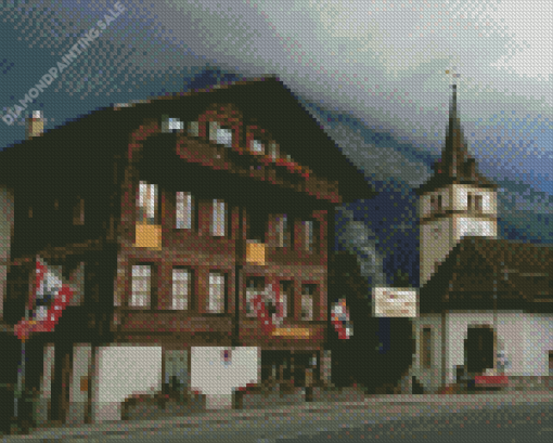 Grindelwald Buildings 5D Diamond Painting