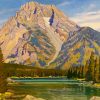 Mount Moran Lake Art 5D Diamond Painting