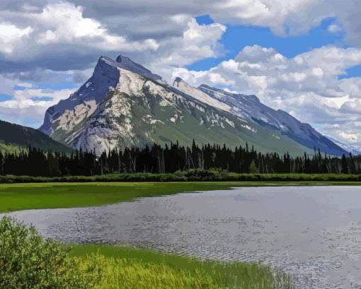 Mount Rundle 5D Diamond Painting