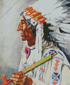 Native American Charles Williams Jefferys 5D Diamond Painting