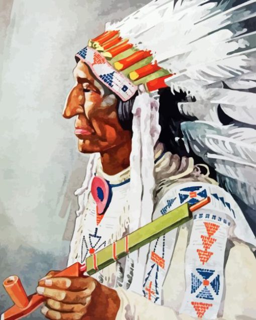 Native American Charles Williams Jefferys 5D Diamond Painting