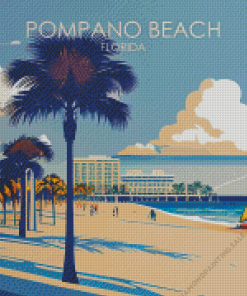 Pompano Beach Poster 5D Diamond Painting