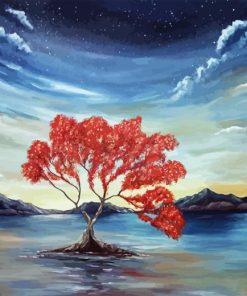 Red Wanaka Tree 5D Diamond Painting