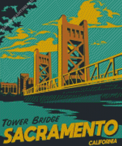 Sacramento Poster Illustration 5D Diamond Painting