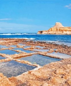 Saltpans in Gozo Island 5D Diamond Painting