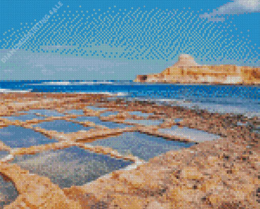 Saltpans in Gozo Island 5D Diamond Painting