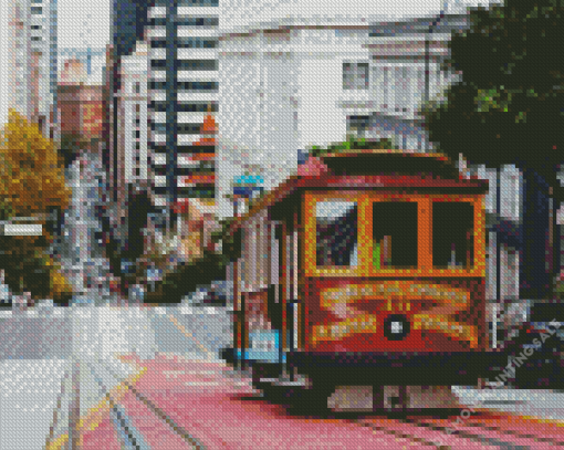 San Francisco Cable Car 5D Diamond Painting