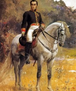 Simon Bolivar Riding Horse 5D Diamond Painting