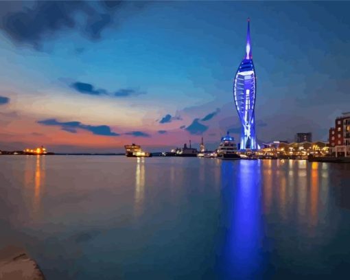 Spinnaker Tower in Portsmouth 5D Diamond Painting