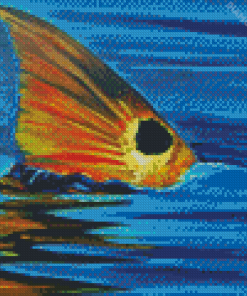 Abstract Redfish Tail 5D Diamond Painting