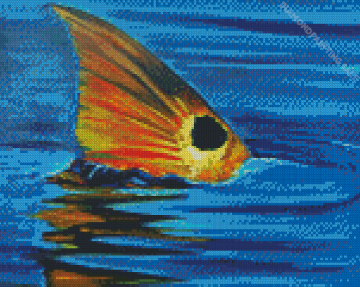 Abstract Redfish Tail 5D Diamond Painting