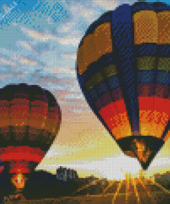 Balloon Festival With Sunset 5D Diamond Painting