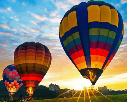 Balloon Festival With Sunset 5D Diamond Painting