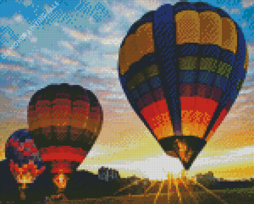 Balloon Festival With Sunset 5D Diamond Painting