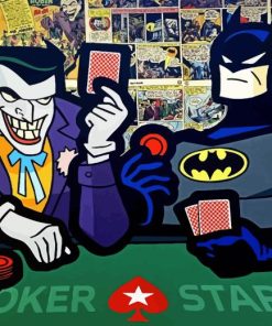Batman And Joker Playing Poker 5D Diamond Painting