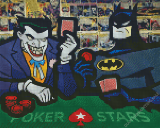 Batman And Joker Playing Poker 5D Diamond Painting