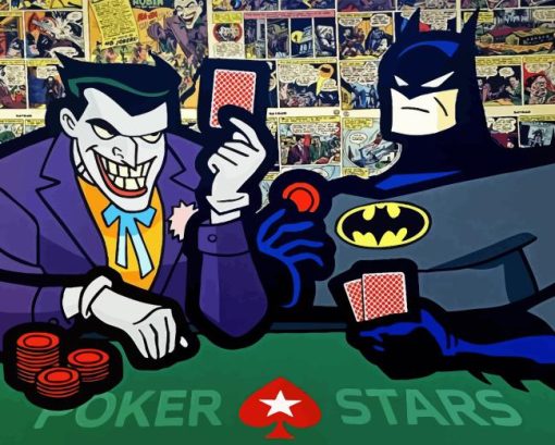 Batman And Joker Playing Poker 5D Diamond Painting