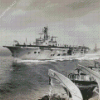 Black And White HMS Ark Royal Aircraft 5D Diamond Painting