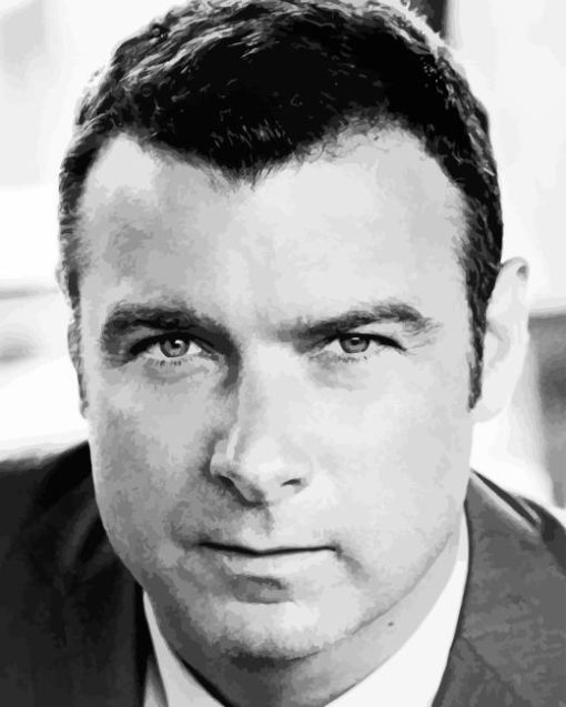 Black And White Liev Schreiber 5D Diamond Painting