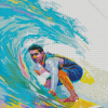 Colorful Surfing Man Pop Art 5D Diamond Painting