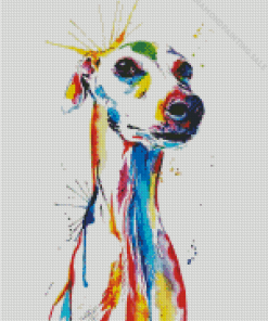 Colorful Greyhound Splash 5D Diamond Painting