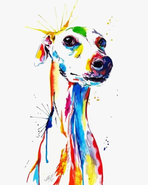 Colorful Greyhound Splash 5D Diamond Painting