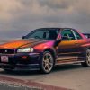 Colorful Nissan Skyline GTR R34 5D Diamond Painting