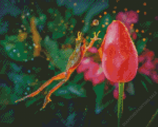 Fantasy Frog On a Tulip 5D Diamond Painting