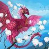 Flying Pink Dragon 5D Diamond Painting