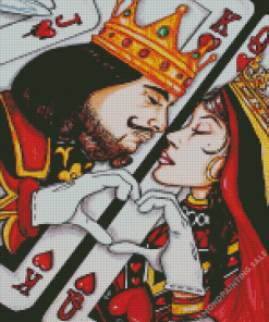 King And Queen of Hearts card 5D Diamond Painting