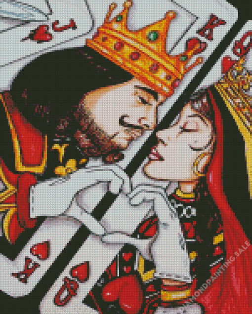 King And Queen of Hearts card 5D Diamond Painting